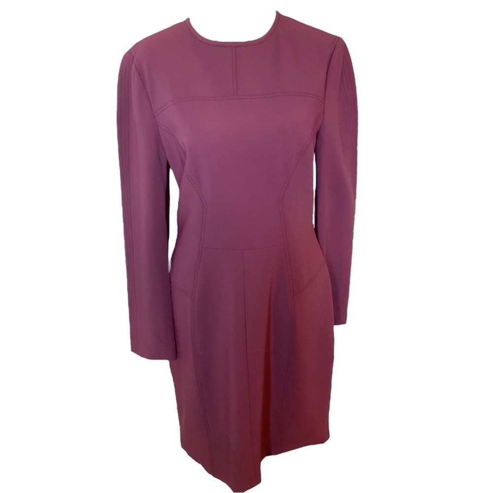 Yigal Azrouel Burgundy Sheath Dress Size 10 Silk Blend